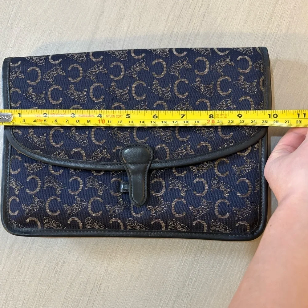 Vintage CELINE Macadam Canvas Clutch 7